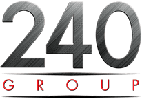 240 Group website design and social media logo